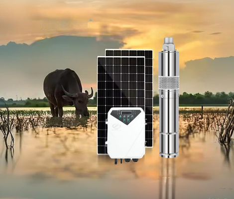 Un buen precio. Voltado óptimo de entrada 60V-90V bomba de agua solar de corriente continua con tipo de controlador MPPT y caudal máximo de 3,8 m3/h en línea