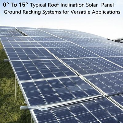 Un buen precio. 0° To 15° Typical Roof Inclination Solar Panel Ground Racking Systems for Versatile Applications en línea