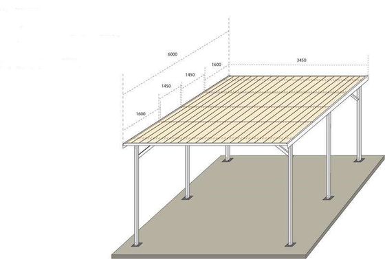 Un buen precio. Estructuras solares del Carport del toldo del garaje del picovoltio, estacionamiento solar galvanizado anodizado de los estantes en línea