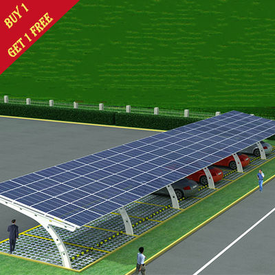 Un buen precio. el Carport 60kw que las Sistema Solar para el puerto de coche que parqueaba el panel Frameless picovoltio molieron el montaje del aparcamiento solar vertió en línea