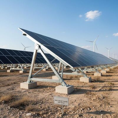 Un buen precio. Sistemas de montaje en tierra de paneles solares comerciales Carga del viento de hasta 80 m s Diseñado para una máxima resistencia al viento y fácil instalación en línea