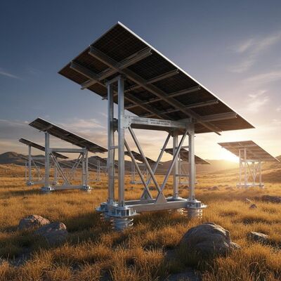 Un buen precio. Altura libre de 8 a 15 Sistemas de montaje solar terrestre optimizados para cargas de viento de hasta 80 m por segundo con profundidad ilimitada en línea