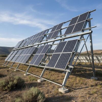 Un buen precio. Orientación del módulo de paisaje o retrato Sistemas de montaje en tierra de paneles solares con espacio libre hasta 1,2 m y espacio libre de altura de 8 a 15 pies típico en línea