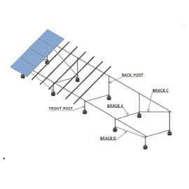 Un buen precio. Sistemas de tierra de llavero del montaje del panel solar calientes - carga de viento de acero galvanizada 130mph en línea