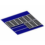 Un buen precio. Aluminio trapezoidal de Lysaght de teja del tejado del montaje del sistema de la costura solar metálica acanalada de la situación en línea