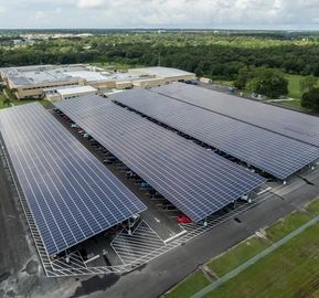 Un buen precio. Sistema de apoyo ajustable del panel del picovoltio del metal de la fila del aparcamiento SS304 del Carport de montaje de la prenda impermeable solar solar doble de la estructura en línea