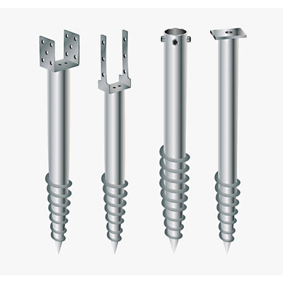 Un buen precio. El tornillo de tierra anticorrosión de montaje solar de la fundación del sistema llena la forma espiral galvanizada sumergida caliente 1800L*76Dmm en línea