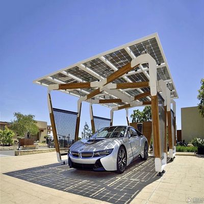 Un buen precio. 10-60° Galvanized Steel PV Solar Carport Mounting Systems en línea