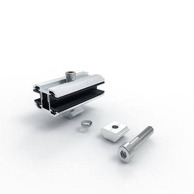 Abrazadera solar de cristal del extremo del módulo del doble T5 del AL 6005 de la aleación de aluminio