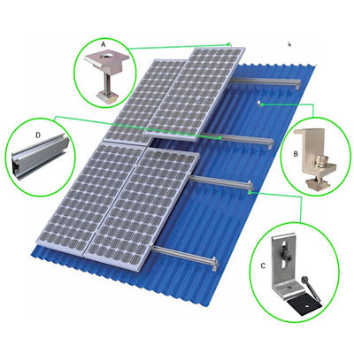 Un buen precio. 6063 6005 Panel solar con o sin marco Componentes del sistema solar ferroviario en línea