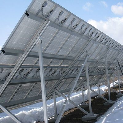 Sistema de montaje solar fotovoltaico en tierra de acero galvanizado en caliente